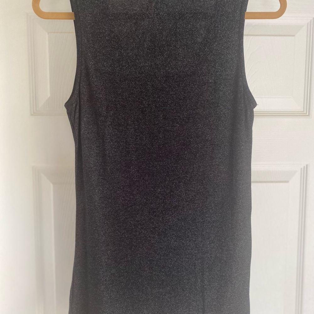 Studded Sleeveless Knit Tank Top - Black - Picture 2 of 2